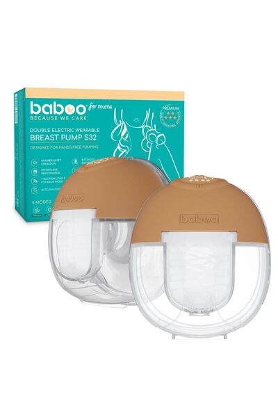 Baboo Electric Breast Pump - Hands-Free Wearable Pump for Moms - Double Wirel...