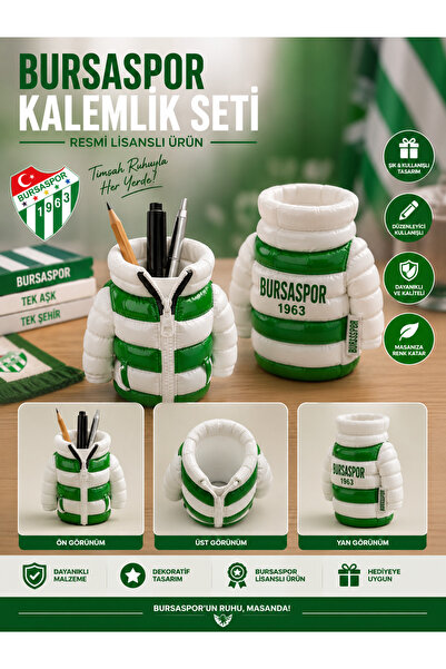 Daisy Bursaspor, Lisanslı, Kalemlik, Dekoratif, Masaüstü, Kalem Organizeri, T...