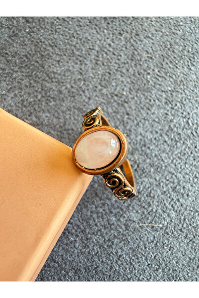 zadenza gold Adjustable size natural stone pure copper ring antique model cop...