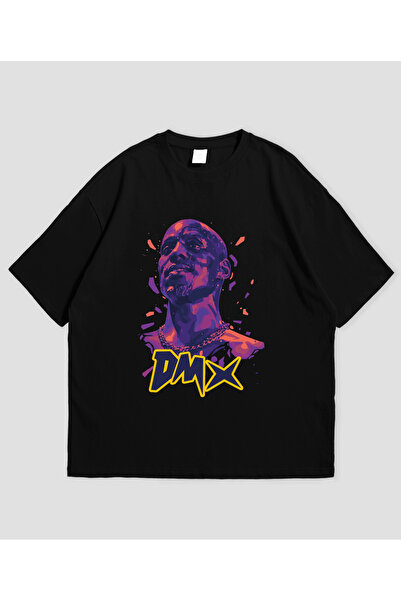 Grafftee Clothing تي شيرت كبير الحجم مطبوع عليه DMX للجنسين