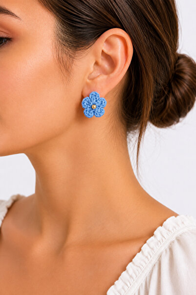 NEHOLİA Flower Daisy Earring Ornament, Snap-On Earring Accessory