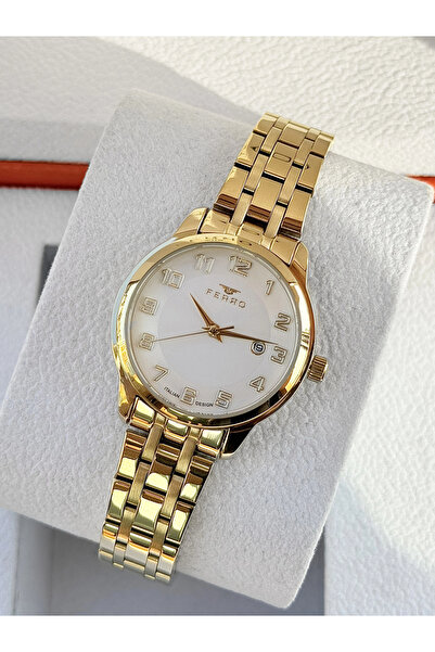 FERRO Yellow Steel Cord Women's Wristwatch Fl40189A-B 3 Atm Water Resistant 2...