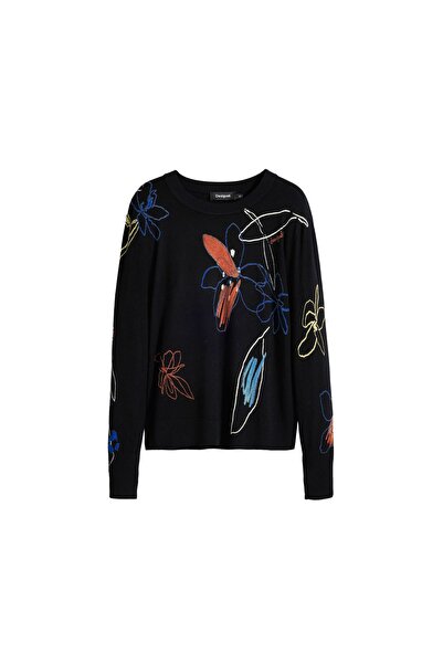 Desigual Pulover de damă 25WWJF33 Negru