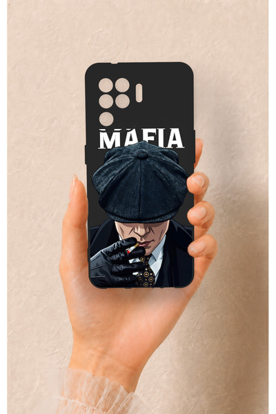 Vip Case Oppo Reno 5 Lite Uyumlu MAFIA Desenli Silikon Kılıf