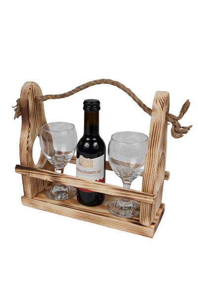 LimArt Set cadou artizanal pentru servire, model Rustic, suport lemn ars cu s...
