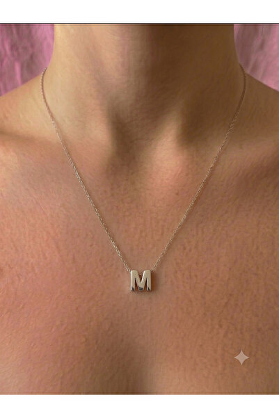 BİJU YILMAZ Letter Necklace Silver