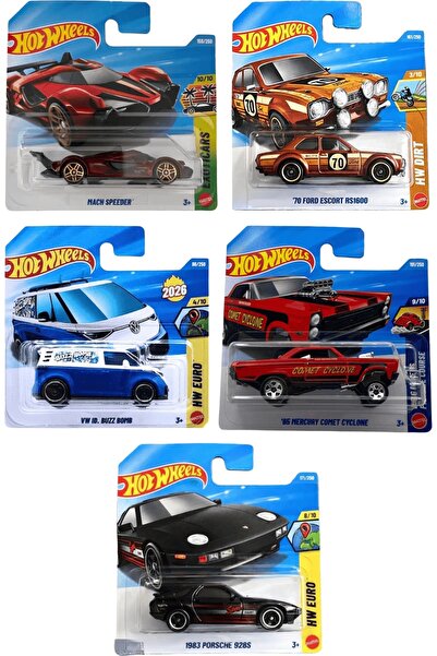 HOT WHEELS مجموعة من 5 قطع |   السيارات المعدنية ذات الطراز القديم والحديث
