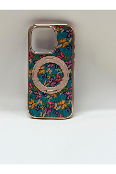 EFCASE iPhone 16 Pro Tuval Kılıf - Egzotik Lotus Desenli Sanatsal Koruyucu