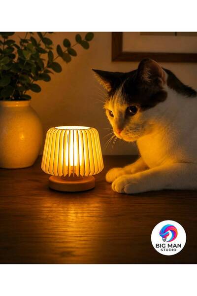 BİGMAN 2'li Dekoratif Led Tealight Mumluk | Masaüstü Aydınlatma | 2 adet | 7x...