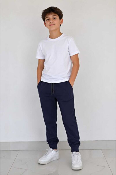 Çiggo Kids Unisex Jogger Pants with Pockets, Compact Fabric, Plain School Swe...