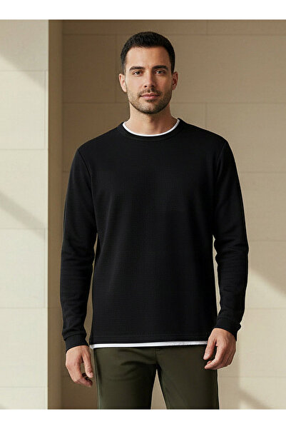 FAV TEXTURED FULL SLEEVES SWEATSHIRT