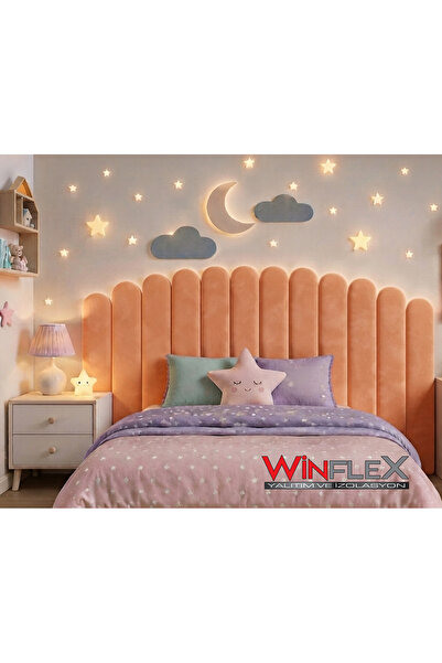 WİNFLEX YATAK BAŞLIK AY VE BULUT SET DEKORASYON PANEL - 180CM(GENİŞLİK)