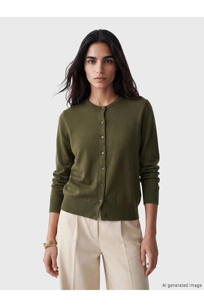 LC Waikiki Crew Neck Women's Knitwear Cardigan (W6)