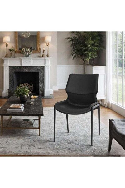 N.zone Luxury Modern Dining Chair with Soft Faux Leather Upholstery and Durab...