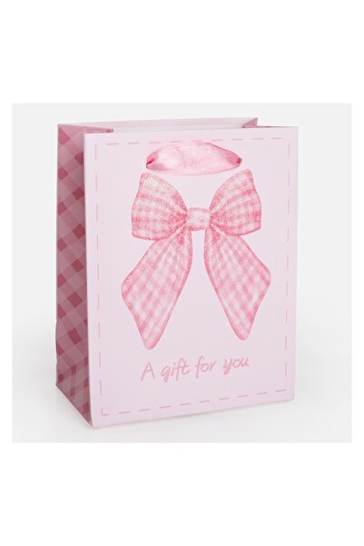OEM Pungă cadou pentru copii, model glitter, roz, 11x6x14cm – design vesel, p...