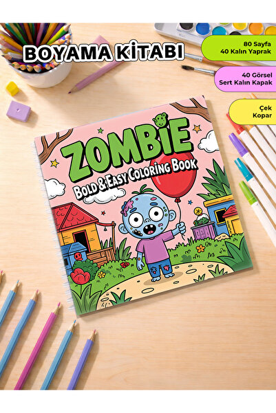 metafortoys كتاب تلوين الزومبي - 21x20 سم | 40 صورة | للأطفال والكبار