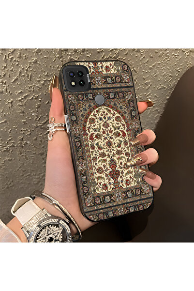 ARTISHELL Redmi 9C/10A Uyumlu Etnik Halı Baskı Anti Şok Telefon Kılıfı