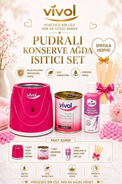 Vivol Pudralı Konserve Ağda Isıtıcı Set