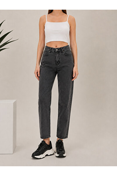 sion jeans بنطلون جينز بويفريند موم جينز مدخن عالي الخصر للارتداء اليومي مريح...