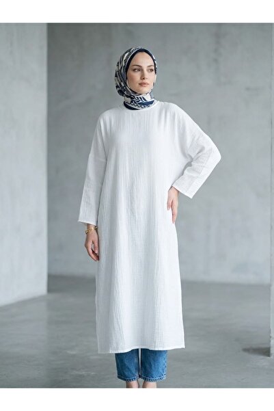 Foremia Reklam Kol Muslin Dress-Ecru