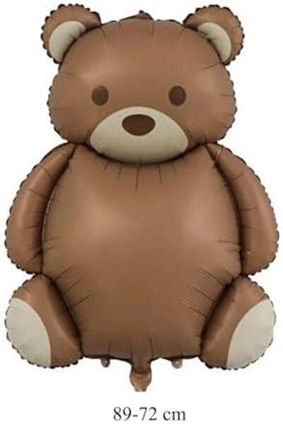 Yıldızan Mht Shop Retro Big Brown Bear Foil Balloon Teddy Bear 89-72 cm 1153243