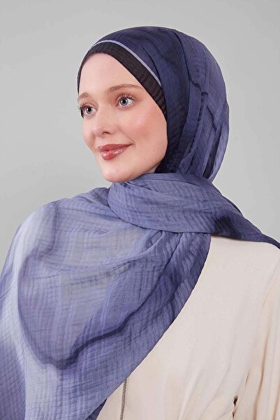 Levidor Gray Abstract Cotton Muslin Shawl
