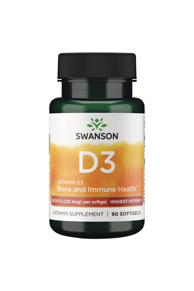 SWANSON Vitamina D3 5000 UI (125 mcg) 90 capsule moi