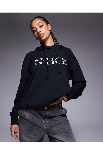Nike Phoenix Fleece Po Hoodie Kadın Siyah Sweatshirt REDSPORT