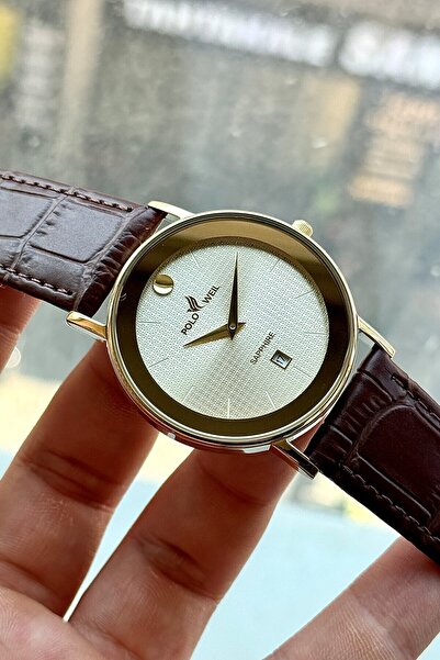 Polo Weil Pl002M Leather Men's Wristwatch with Strap