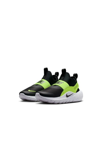 Nike Flex Runner 4 Ps Black Black Rubber Laced Children's Running Sports Shoe...