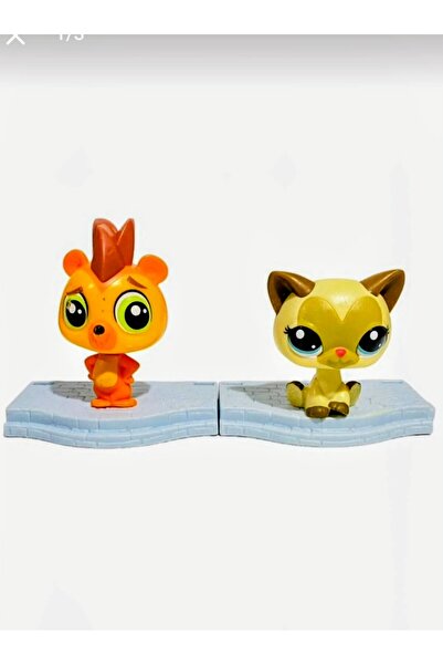 Genel Markalar Littlest Pet shop miniş oyuncak standlı 2 li set