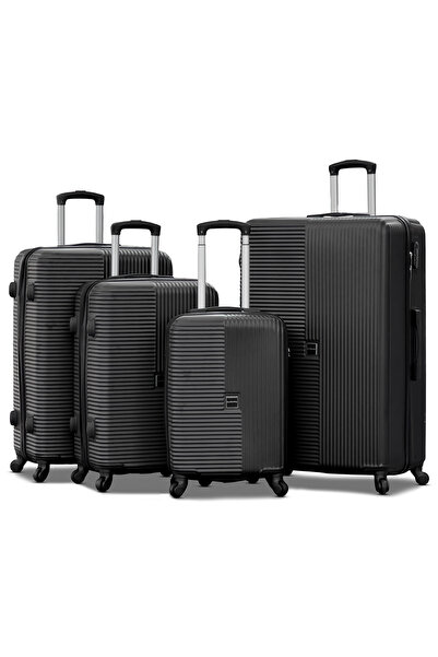 ZAAPPY Hard Shell Horizo Vertic ABS Lightweight 4 PCS SET (20/24/28/32 Inch) ...