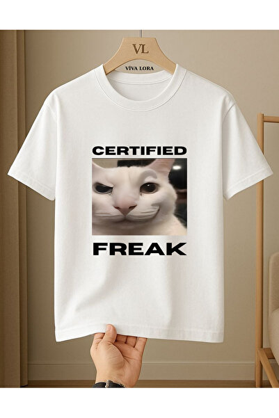 VİVA LORA Tricou UNISEX CERTIFIED FREAK, 100% BUMBAC, CU GULER ROTUND, CU IMP...