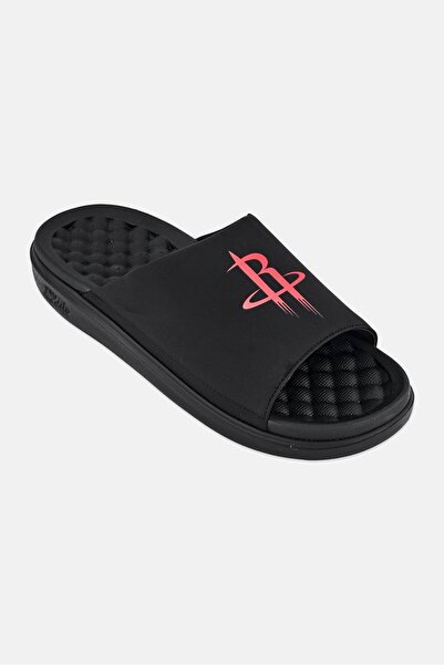 iSlide Men Houston Rockets Primary Logo Slip On Slides, Black