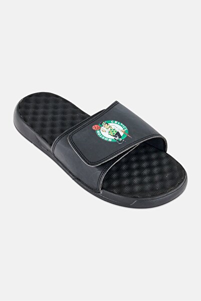 iSlide Men Boston Celtics Primary Logo Slip On Slides, Black