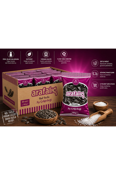 Bol Tuzlu Ay Çekirdeği 180 Gr / 30'lu Koli