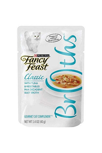Purina Fancy Feast Classic Broths Tuna & Vegetable Wet Cat Food 40G