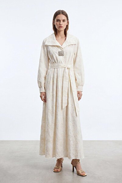 Puane Women's Embroidered Long Dress -12698
