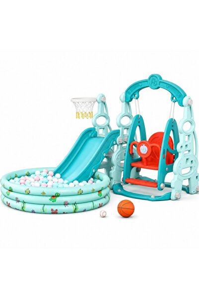 Nichiduta Garden Spatiu de joaca 3 in 1 Tower Arcada Blue cu Leagan convertib...