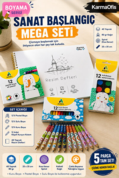Adel Karmaofis Painting Series Art Starter Mega Set |   40 Sheets of Drawing ...