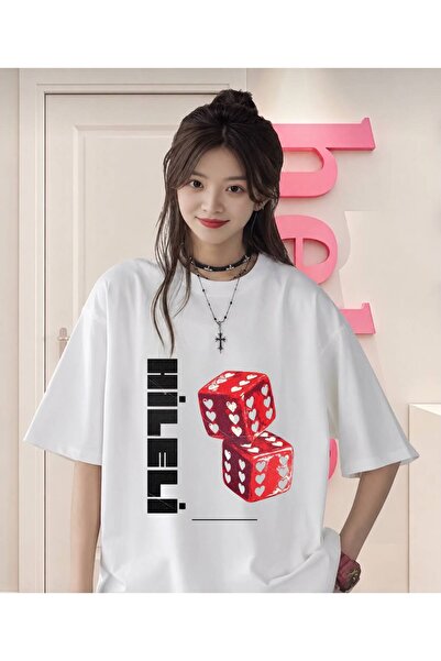 Minga London Λευκό T-Shirt με στάμπα "Hileli"