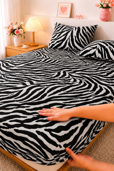 Always Cotton Elastic Sheet Set with Pillows (Choose Size)