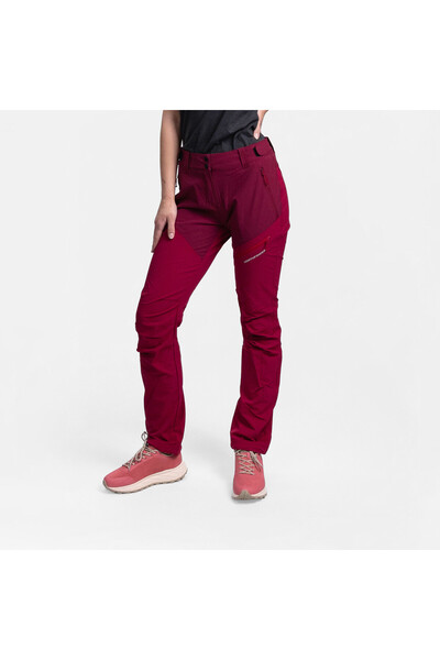NORTHFINDER Pantaloni de drumeție pentru femei 4-way stretch PLARET1, Rosu