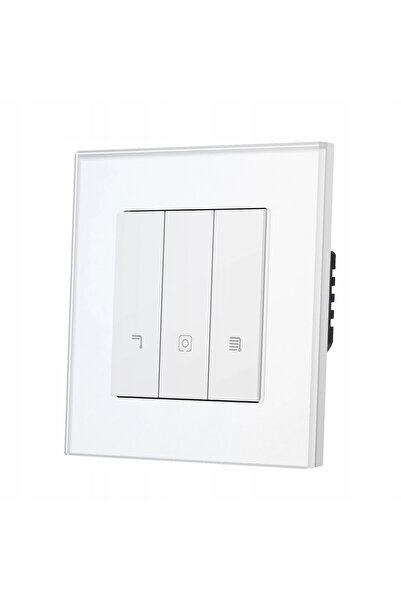 İNDUAL Comutator cu buton din sticlă pentru rulouri electrice/jaluzele, Zigbe...
