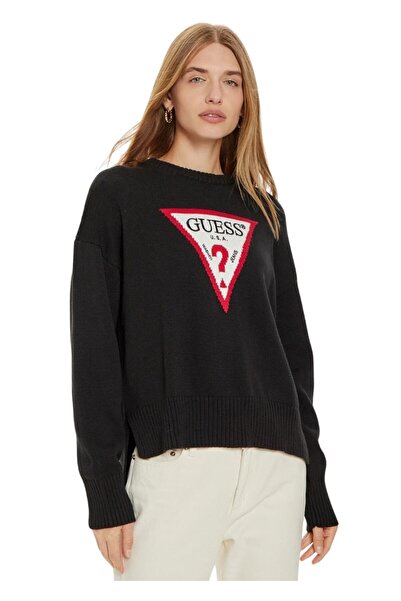 Guess Jeans Πλεκτή Μπλούζα W4BR12Z3HM1-JBLK - Black - l