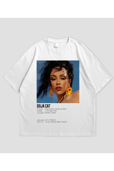 MAGORS Doja Cat majica sa printom, unisex, oversize kroj, 100% pamuk, okrugli...