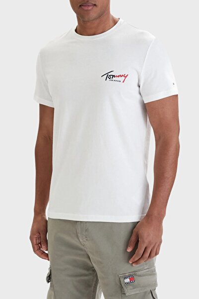 Tommy Hilfiger Men's Bbeyazz T-Shirt with Brand Logo, Suitable for Daily Use
