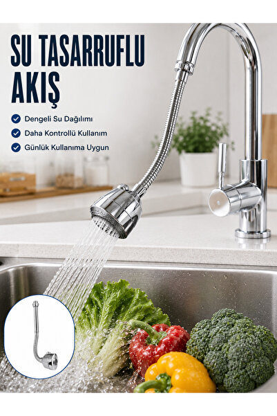 OSKA GLOBAL Adjustable Faucet Head Sink Extension Device with Flexible Spiral...