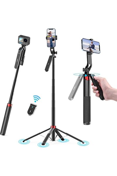 Generic Selfie Stick Extendable Phone Tripod, 71" Selfie Stick Phone Vlog Tri...