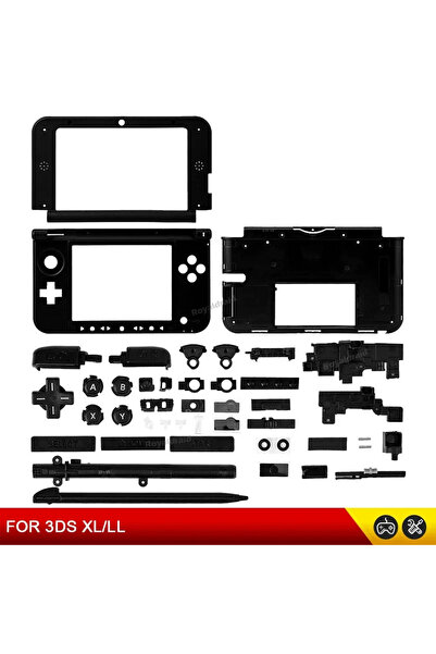 Choice غطاء إطار علوي ووسطي بديل لجهاز 3DS XL LL مع مجموعة كاملة من أزرار ABX...